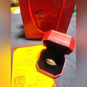 Cartier Gold Ring with Red Box